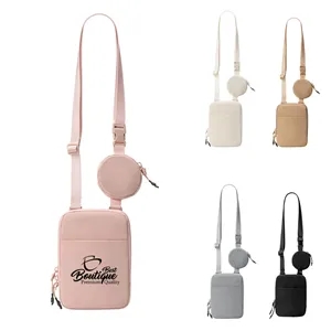 Waterproof Crossbody Waist Bag with Detachable Mini Pouch