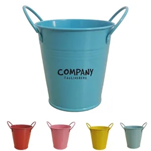 Durable Double-Handled Mini Metal Serving Bucket