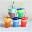 16oz Temperature Sensitive Color Changing Plastic Straw Cup | https://www.bestnamebadges.com