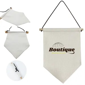 Custom Hanging Canvas Pennant Banner W/ String | https://www.bestnamebadges.com