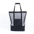 Mesh Beach Tote With Cooler Compartment Zipper Pocket | https://www.bestnamebadges.com