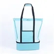 Mesh Beach Tote With Cooler Compartment Zipper Pocket | https://www.bestnamebadges.com