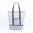 Mesh Beach Tote With Cooler Compartment Zipper Pocket | https://www.bestnamebadges.com