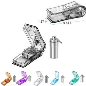 Pill Cutter Includes Keychain Holder