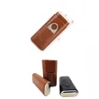 Leather Cigar Case With Silver Stainless Steel Cutter | https://www.bestnamebadges.com
