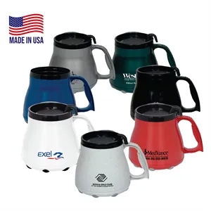 16 oz. USA Made Low Rider Mug with Special Rubber Grip Base | https://www.bestnamebadges.com