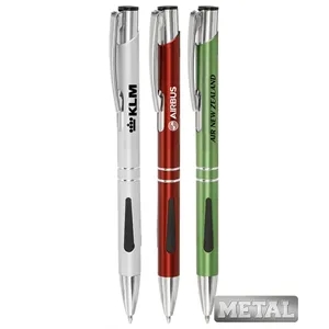 Union Printed, Promotional "Plush" Grip Metal click Pen