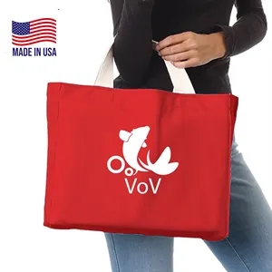100% USA-Made 12 Oz. Cotton Canvas Tote Bag W/ Bottom Gusset | https://www.bestnamebadges.com