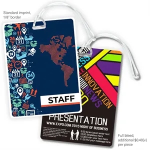 Imprinted Medium Luggage Tag