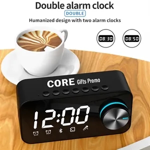 Wireless Bluetooth Speaker Alarm Clock with Digital LED Disp
