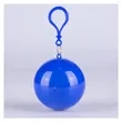 Disposable Emergency Rain Ponchos in Keychain Balls | https://www.bestnamebadges.com
