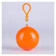 Disposable Emergency Rain Ponchos in Keychain Balls | https://www.bestnamebadges.com