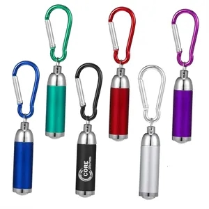 Mini Flashlight with Carabiner Aluminum Alloy Camping Torch