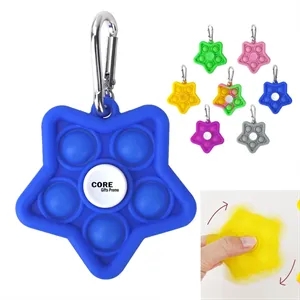 Pop Fidget Toy Spinner Star 5 Bubbles Stress Reliever with C