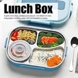 Stainless Steel Lunch Box 4 Grid Portable  Food Storage C | https://www.bestnamebadges.com