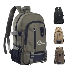 Retro Canvas Backpack Double Shoulder School Bag Unisex for