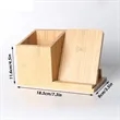 Bamboo Wireless Charging Desk Organizer | https://www.bestnamebadges.com