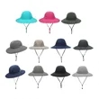 Wide Brim Sun Protection Bucket Hat w/ Adjustable Chin Strap | https://www.bestnamebadges.com