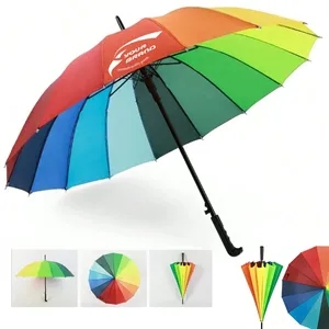 Large Rainbow Windproof Umbrella for Outdoor & Pride Events