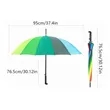 Large Rainbow Windproof Umbrella for Outdoor & Pride Events | https://www.bestnamebadges.com