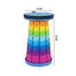 Adjustable Rainbow Telescopic Stool for Travel & Events | https://www.bestnamebadges.com