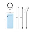 Collapsible Stainless Steel Straw Set with Portable Case | https://www.bestnamebadges.com