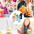 Collapsible Stainless Steel Straw Set with Portable Case | https://www.bestnamebadges.com