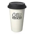 11 oz. Double Wall Ceramic Tumblers with Lid | https://www.bestnamebadges.com