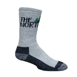 Merino Wool Outdoor Crew Socks with Knit In Design