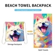 2 in1 Foldable Beach Towel & Storage Bag | https://www.bestnamebadges.com