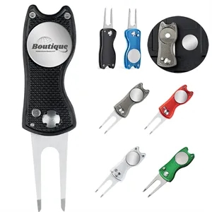 Golf Foldable Metal Green Tool W/ Magnetic Putt Alignment