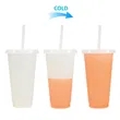 24Oz. Cold Color Changing With Lids and Straws Plastic Cups | https://www.bestnamebadges.com