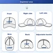 Customizable 6-piece high-quality cotton baseball cap | https://www.bestnamebadges.com
