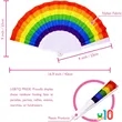 Folding Rainbow Hand Held Fan | https://www.bestnamebadges.com