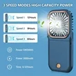 Foldable Rechargeable Handheld Neck Fan | https://www.bestnamebadges.com