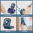 Foldable Rechargeable Handheld Neck Fan | https://www.bestnamebadges.com