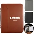 Leather Zippered Business Portfolio With Handle Documents | https://www.bestnamebadges.com
