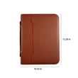 Leather Zippered Business Portfolio With Handle Documents | https://www.bestnamebadges.com