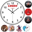 Customizable Plastic Wall Clock With Logo For Office  | https://www.bestnamebadges.com