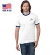 100% Cotton USA-Made Heavyweight Ringer Crew Tee | https://www.bestnamebadges.com
