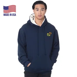 USA-Made 100% Pre-Shrunk Heavy Thermal Lined Hooded Pullover | https://www.bestnamebadges.com