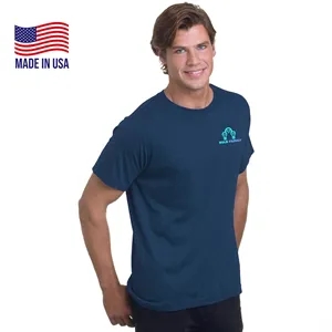 Super Soft 100% USA-Made Fine Jersey Crew T-Shirt | https://www.bestnamebadges.com