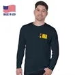 USA-Made 100% Poly Crew Performance Long Sleeve Tee | https://www.bestnamebadges.com
