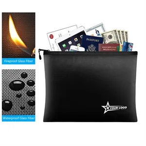 Fireproof Document Storage Bag with Zipper Closure