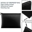 Fireproof Document Storage Bag with Zipper Closure | https://www.bestnamebadges.com