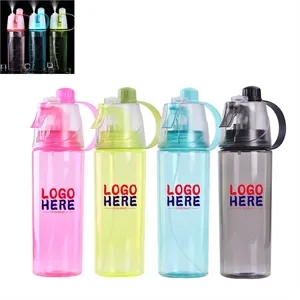 Portable 20 OZ  Plastic Spray Water Bottles | https://www.bestnamebadges.com