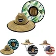 Lifeguard Straw Hat Full Color Underbrim & Patch | https://www.bestnamebadges.com