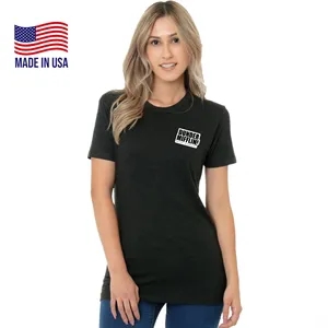 100% USA-Made Women's Triblend Crew Tee | https://www.bestnamebadges.com