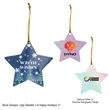 Acrylic Ornament - Star | https://www.bestnamebadges.com