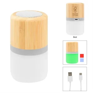 Bamboo Wireless Light Up Speaker 2.0 | https://www.bestnamebadges.com